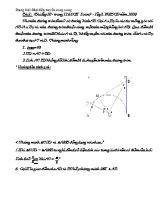Dạng bài Hình học Lớp 9 Hai tiếp tuyến song song